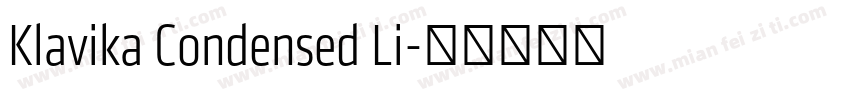 Klavika Condensed Li字体转换